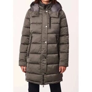 Bernado Women's Puffer Coat with Hood‎ Belted Winter Warm Quilted Padded Jacket